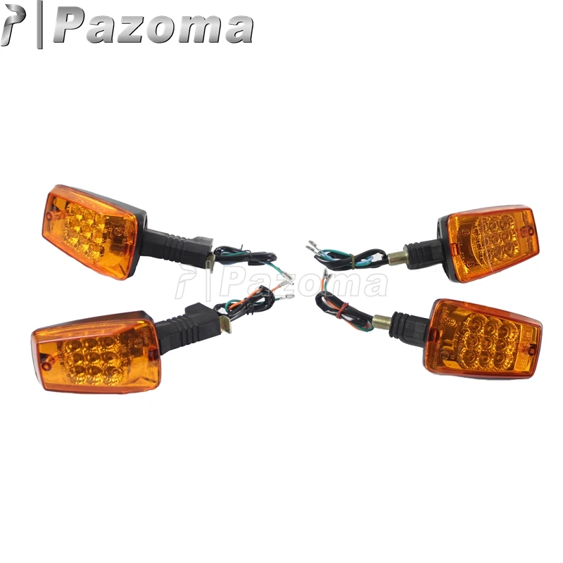 Pazoma New Motorcycle Front and Rear 12V LED Turn Signal Indicators Light Amber for MZ ETZ 251 | Автомобили и мотоциклы
