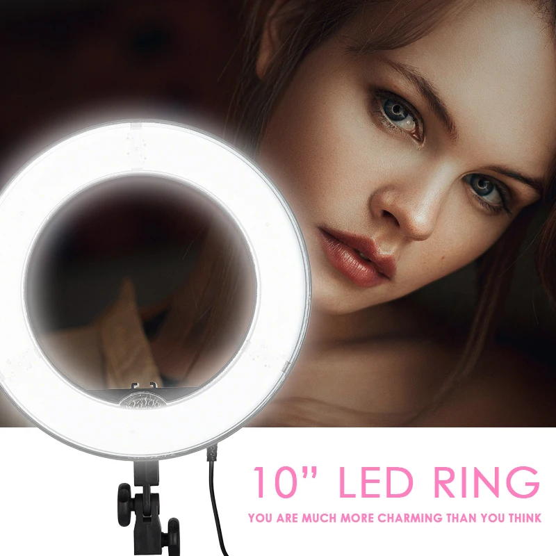 Meking камера фото видео 10 &quotвнешний 40 Вт 180 шт LED Кольцевой свет 5500K диммируемая