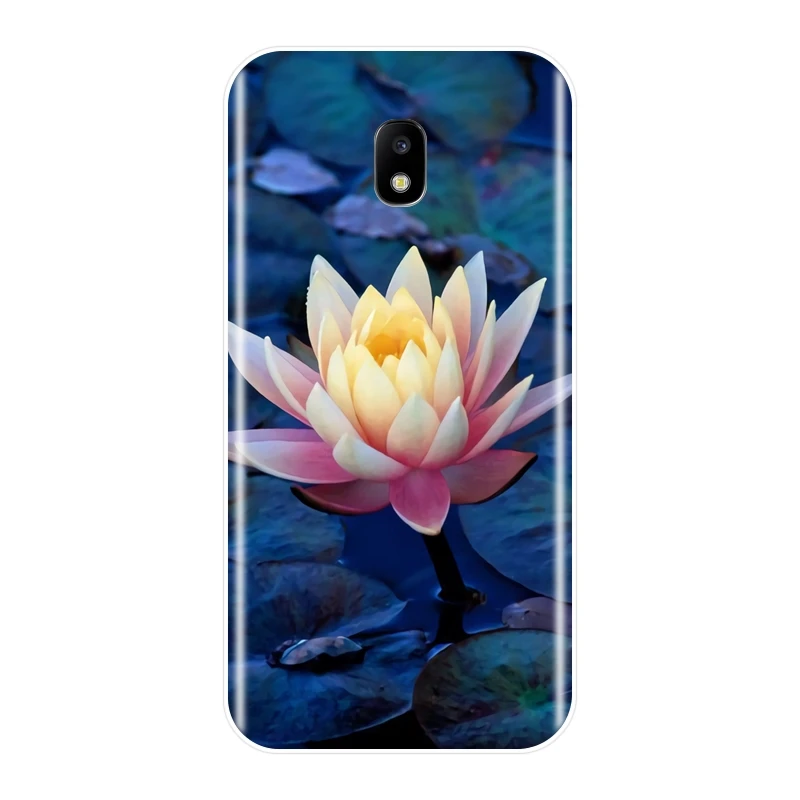 Чехол для телефона с цветами Samsung Galaxy J3 J5 J7 2015 2016 2017 силиконовая задняя крышка J2 Prime