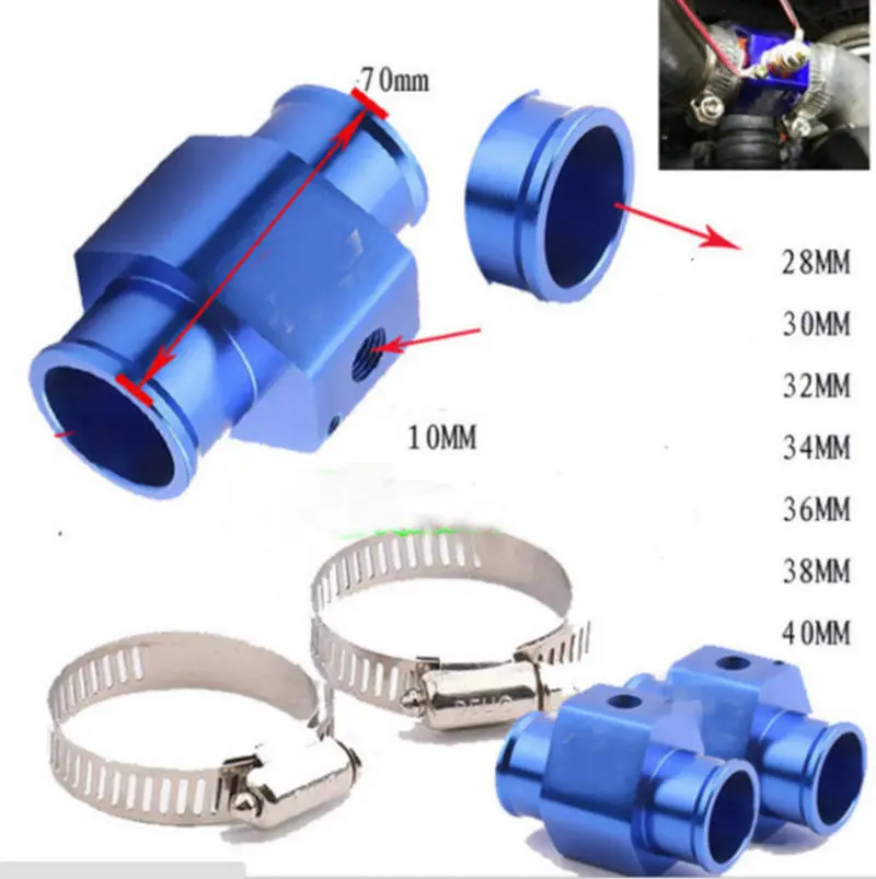 Автомобильный серебристый датчик температуры воды 32 мм Соединительный адаптер