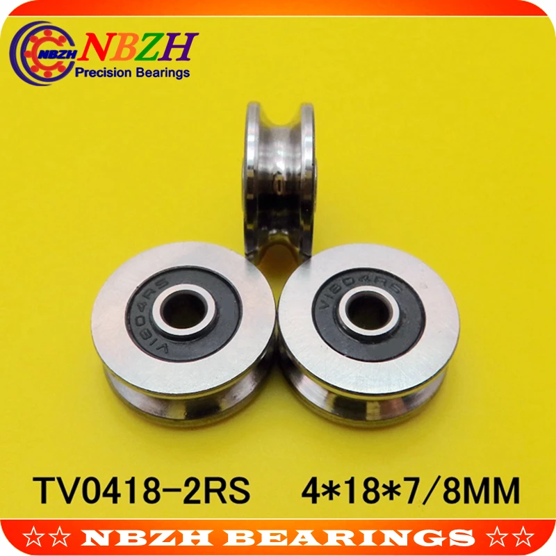 Стальные роликовые подшипники JS0418U 4 мм в 1 шт. 4*18*8 V1804 2RS u образный ролик 0418UU|bearing