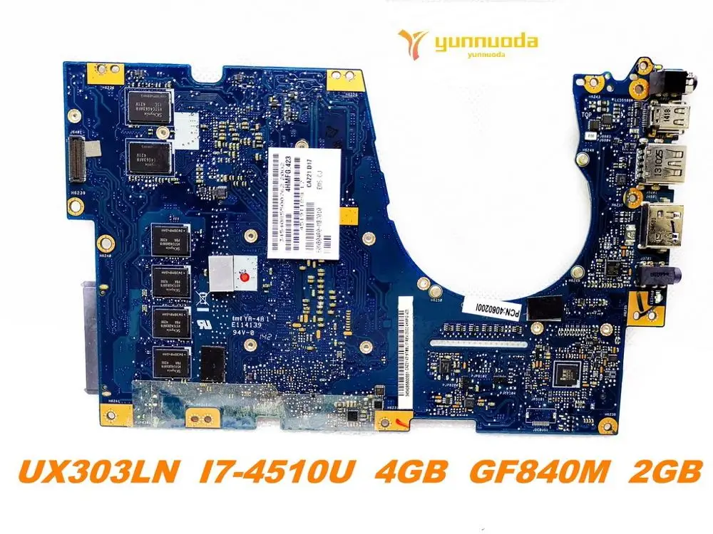 Оригинальная материнская плата для ноутбука ASUS UX303LN I7-4510U 4 Гб GF840M 2 протестирована