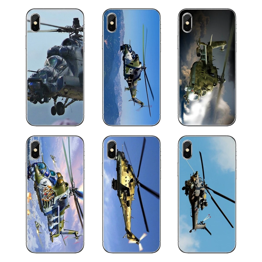 For Samsung Galaxy A5 A6 A7 A8 A9 J4 J5 J7 J8 2017 2018 Plus Prime Mil Mi 24 Hind Helicopter Military equipment Phone Skin Cover |