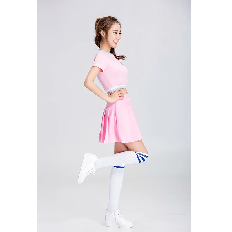 Привлекательный сексуальный Школьный костюм для чирлидинга девочек женский 2