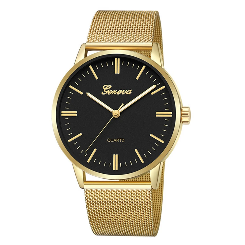 Luxury Mens Watch Mesh Stainless Steel Watchband Fashion Gold Silver Men Bracelet Analog Simple Casual Clock Montre Homme | Наручные часы