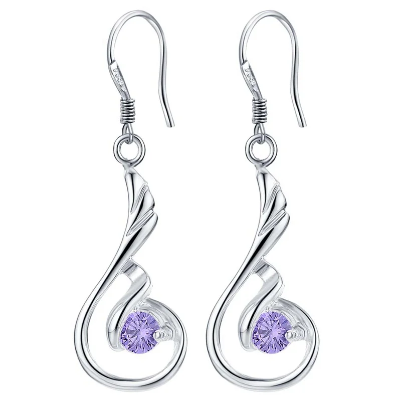 Любимый подарок модные Подвесные серьги с кубическим цирконием красивые для