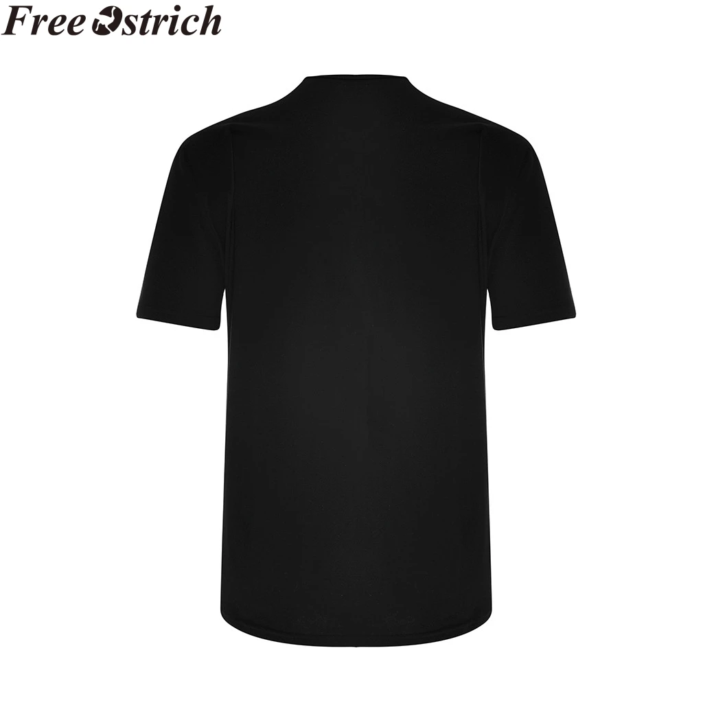 Летняя мужская Спортивная футболка для фитнеса тонкая с коротким рукавом и