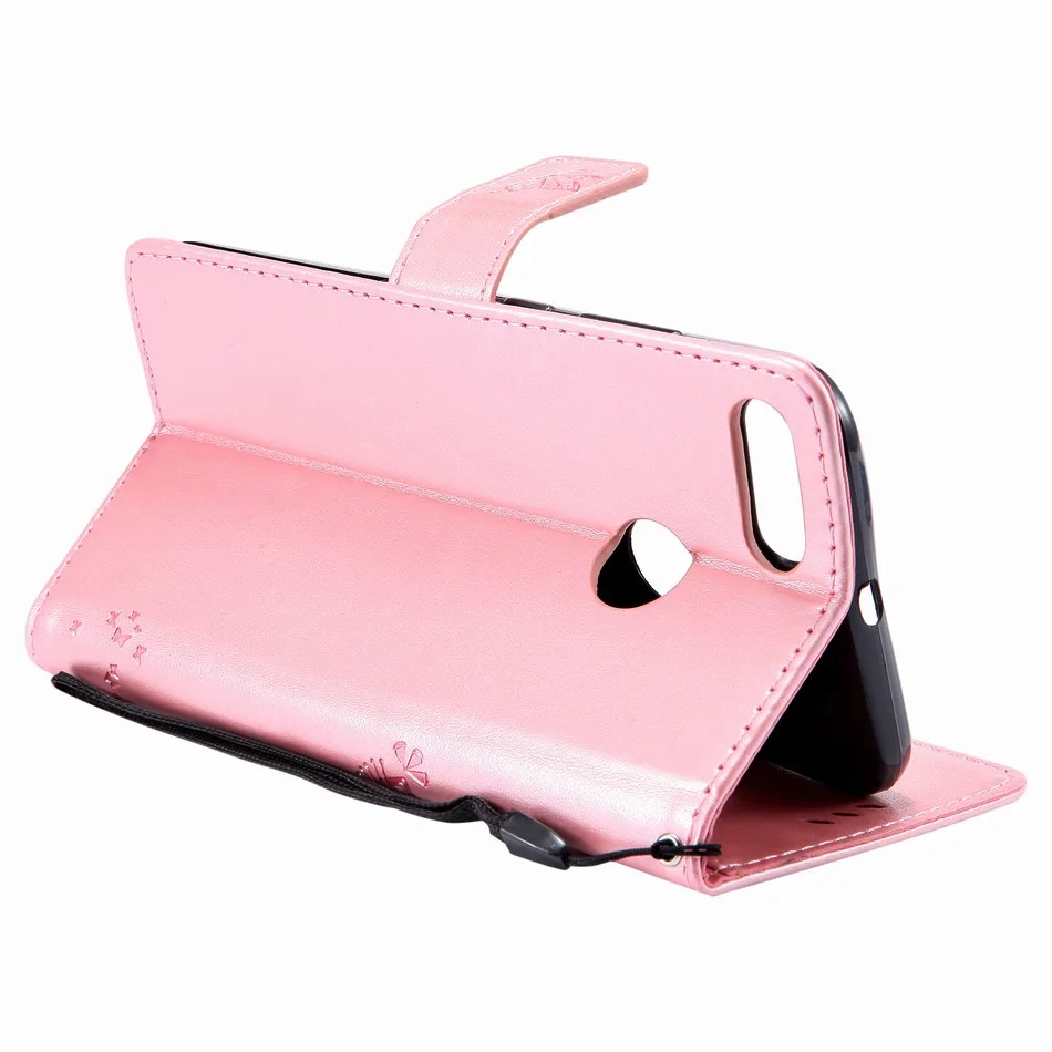 Coque слот для карт кожаные чехлы для телефонов Xiaomi 5 6 5X Mix 2 Redmi 3 3S Note3 Note 4X Mi5 Mi6 дерево кошка тисненый узор с бабочками P06H