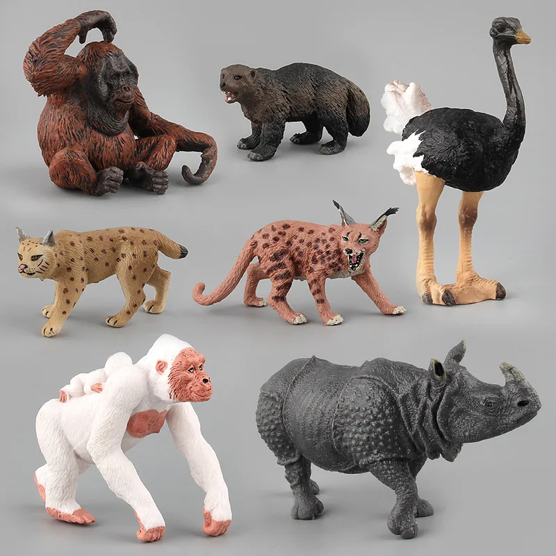 

MagiDeal Realistic Zoo Animal Model Figurine Action Figures Gray Rhinoceros for Kids Play Toy Home Table Ornament toys