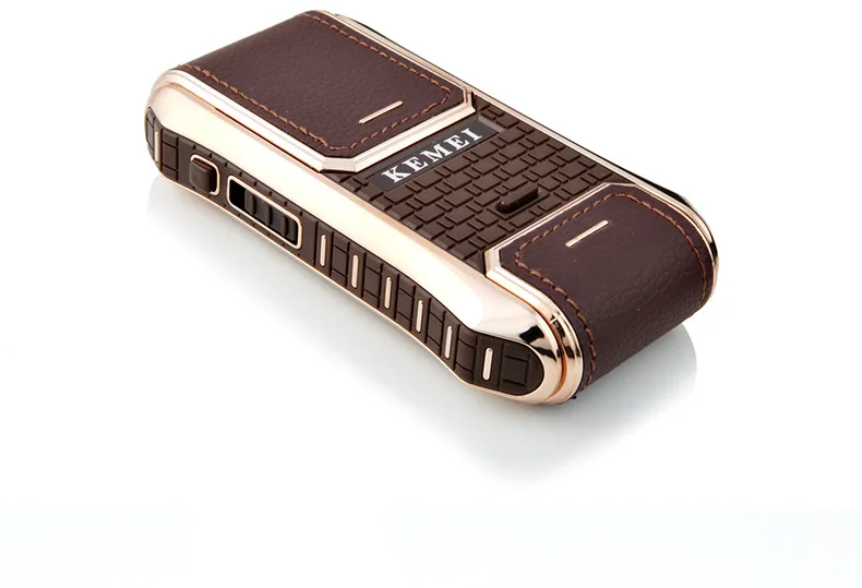 Перезаряжаемая Бритва для бороды Kemei Мужская винтажная электрическая бритва с