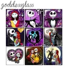 Новый jack skellington Evil Face 10 шт. Смешанные 12 мм20 мм25 мм30 мм квадратные фото стекло кабошон демонстрация плоская задняя часть