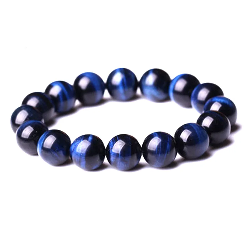 Высококачественный Браслет из бусин TANGYIN 8 мм натурального синего тигрового