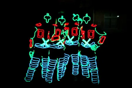 EL cold light fluorescence dance show light-emitting stage performance clothing Flash creative play | Тематическая одежда и