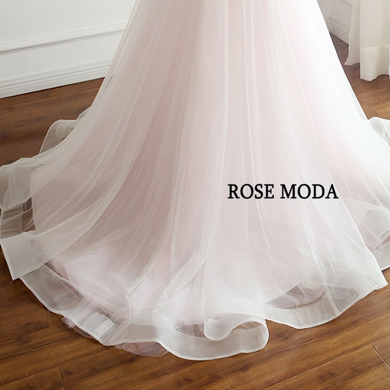 Розовое свадебное платье Rose Moda великолепные кружевные платья со съемным поясом