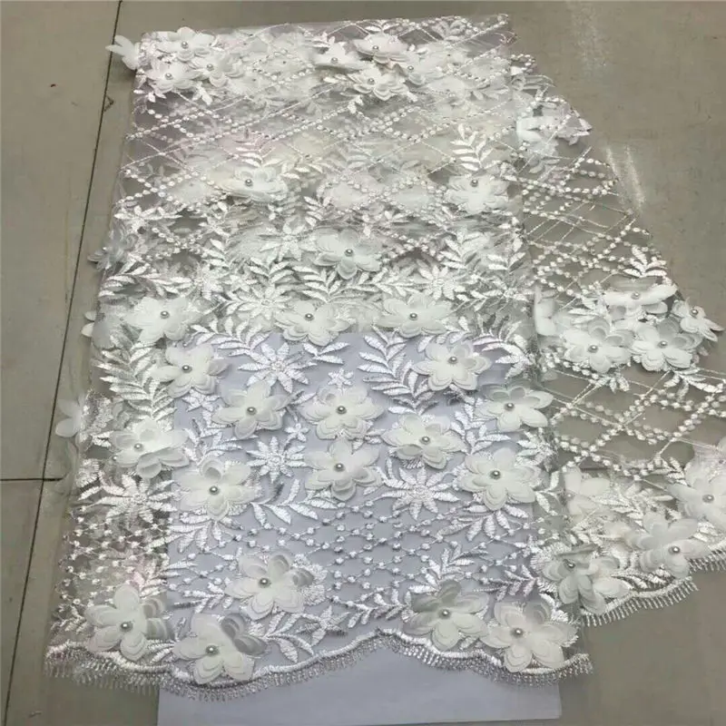 Африканская кружевная ткань 2018 Высокое качество Цветочная красивое аппликация 3D