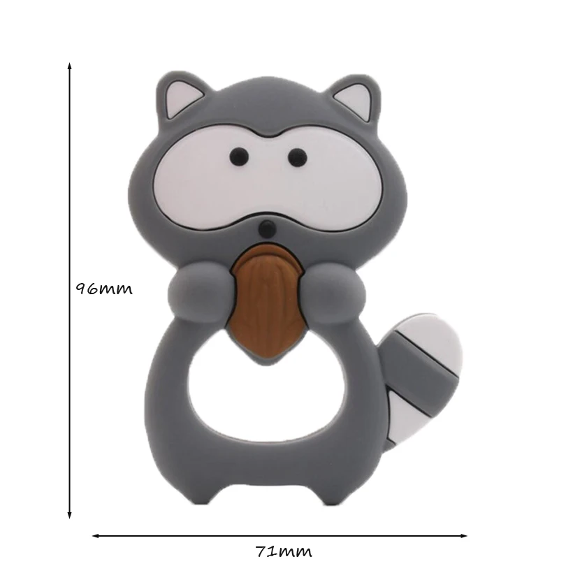 Детский Прорезыватель для зубов с мультяшным енотом 1 шт. комплект игрушки