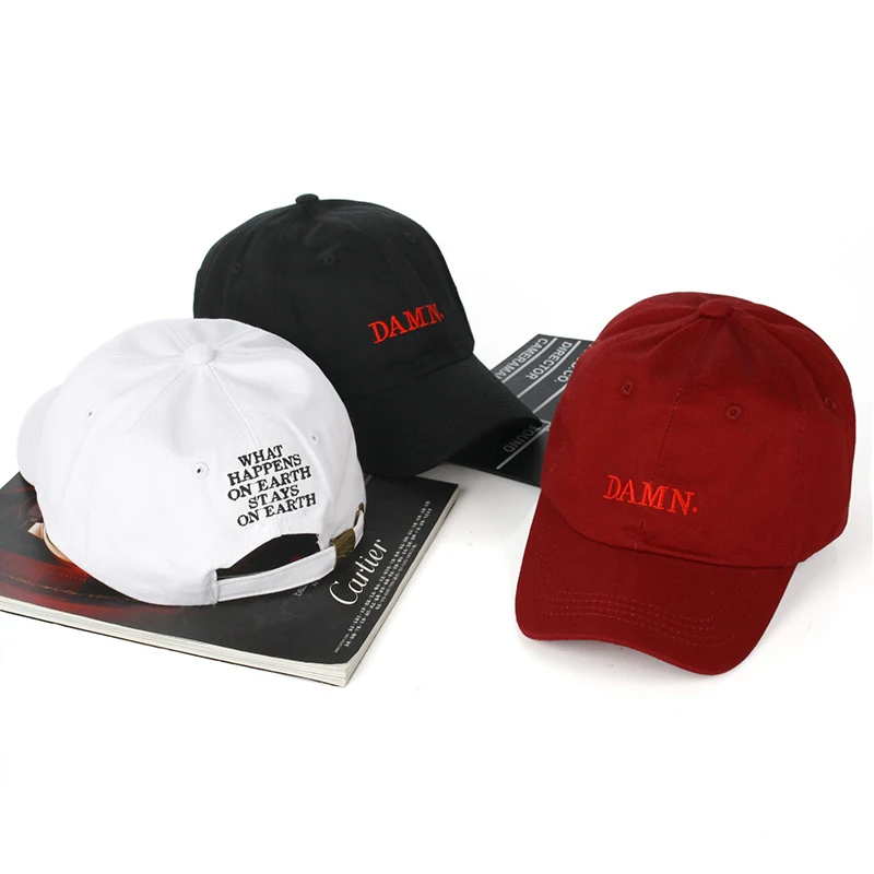 Women Men DAMN Letter Embroidery Baseball Cap Summer Unisex Adjustable Cotton Hat Male Female Casual Hip Hop Snapback CP0065 | Аксессуары