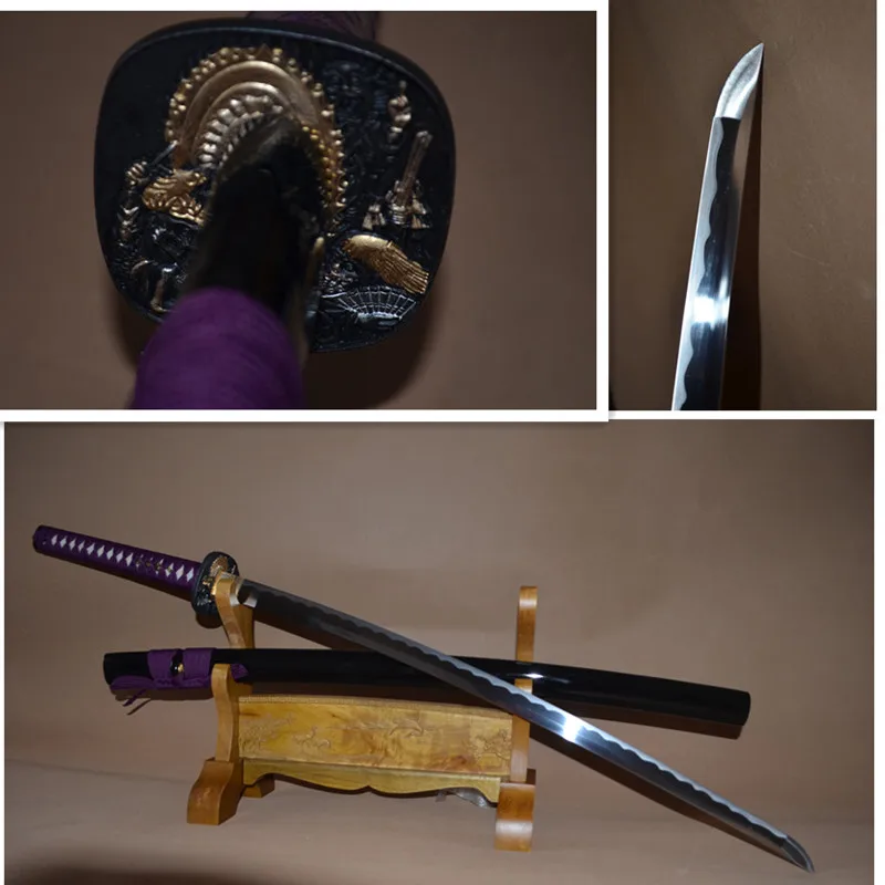 Японский самурайский меч T10 острый ручной работы кованый полностью обработанный