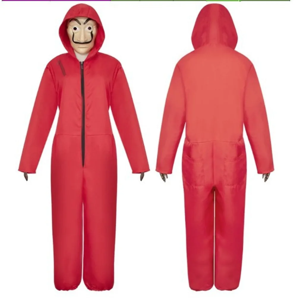 Salvador Dali Movie Costume Money Heist The House of Paper La Casa De Papel Cosplay Halloween Party Costumes with Face Mask |