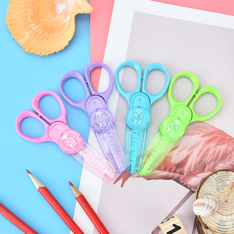DIY милые кавайные пластиковые ножницы для детской офисной школы корейские
