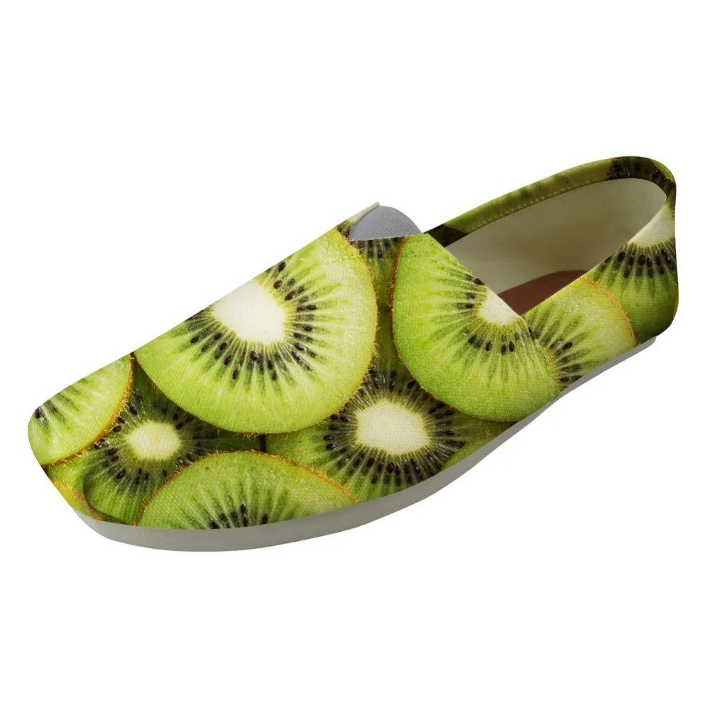 WHEREISART/Модная Новинка женская обувь на плоской подошве с принтом вкусные фрукты