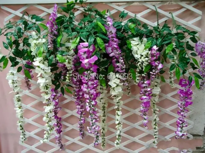 Искусственный Плющ с 3 головками лоза из искусственных цветов украшение для дома