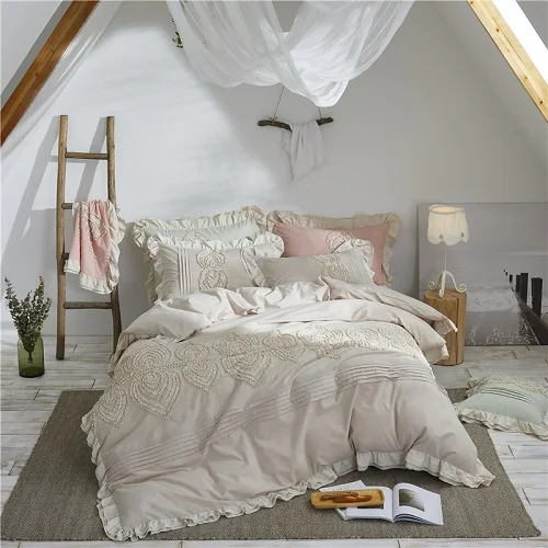 bedding set 4 Роскошное Мягкое хлопковое постельное белье, синий, розовый, белый, комплекты постельного белья, Комплект постельного белья, пододеяльник, ropa de cama/linge de lit - Цвет: bedding set 4