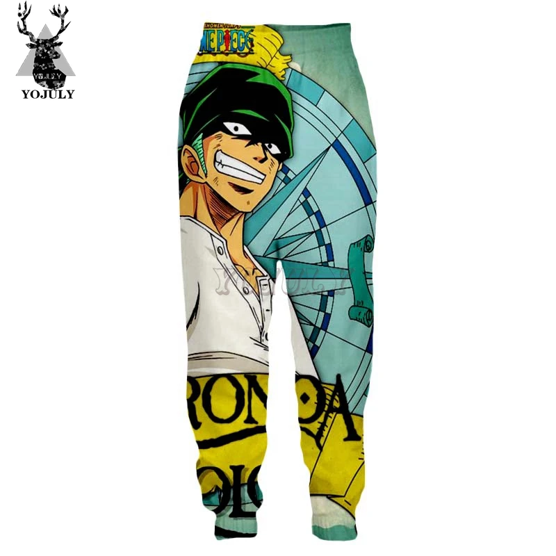 YOJULY 3D печатная Мужская и женская японская аниме цельная Roronoa Zoro Повседневная