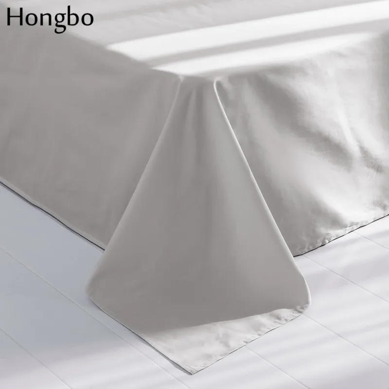 Комплект постельного белья Hongbo домашний текстиль бело серая сетка хлопок