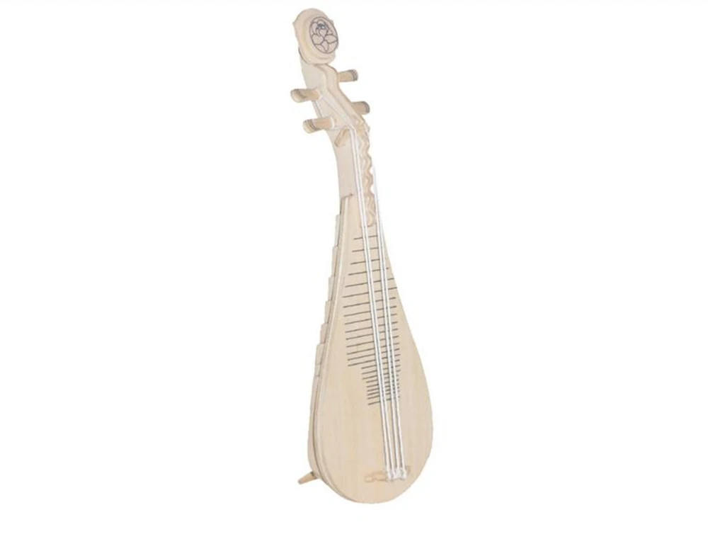 Новая сборка DIY игрушка 3D деревянная модель головоломки lute музыкальный