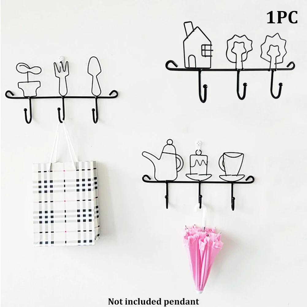 Key Hanger Pastoral Style Hook Multifunctional Coat Durable Teapot Shaped Iron Home Supplies Decoration | Дом и сад