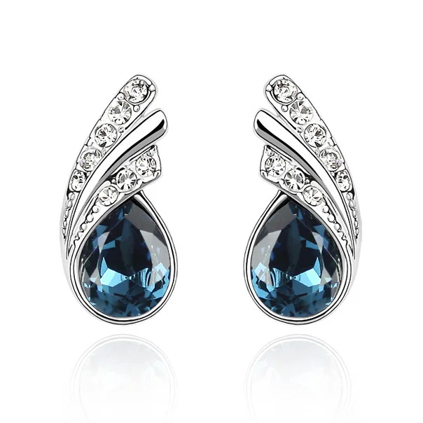 Свадебные серьги гвоздики с кристаллами Сваровски|stud earrings|stud earrings wholesalestud for women |