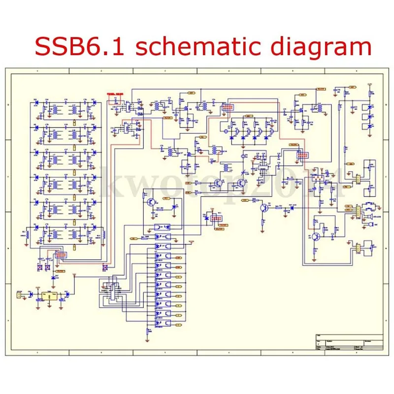 6-band HF SSB радио приемопередатчик DIY Наборы 6 диапазонное радио коротковолновое доска набор C4-007