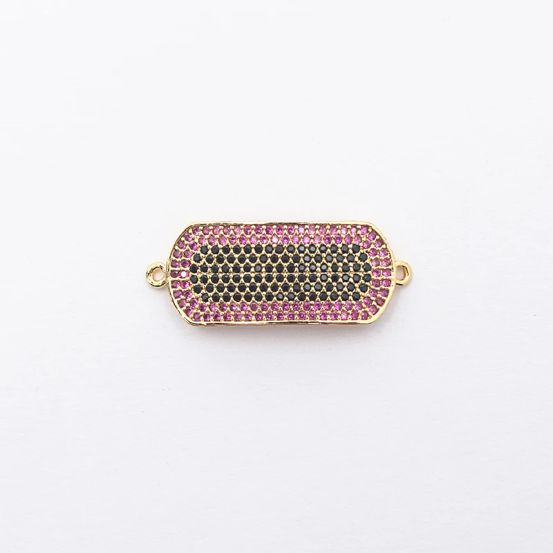 Luxury Micro Pave CZ Zircon Crystal brand Square evil eye Jewelry Making DIY Beads Bracelet Charms Accessories HG024 | Украшения и