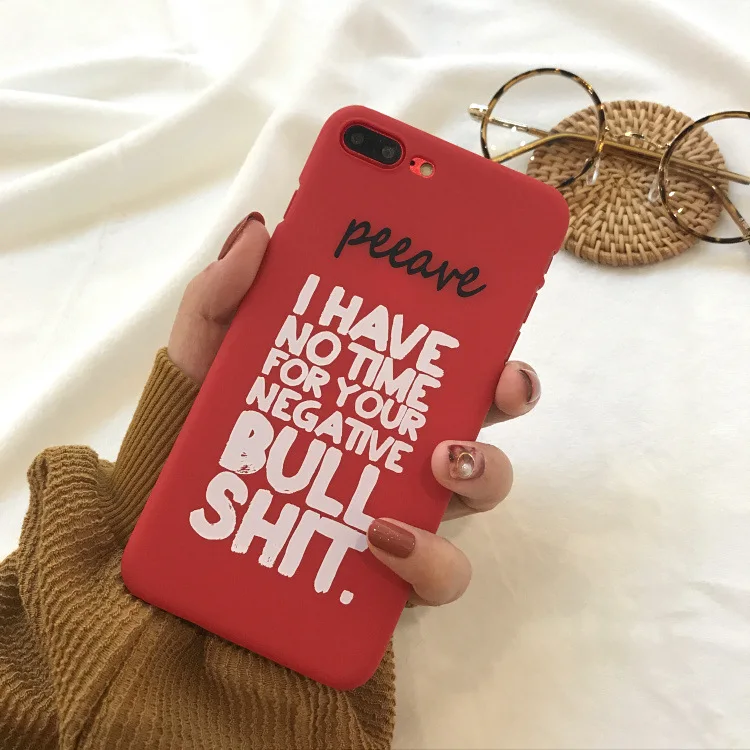 Ультра тонкий милый забавный чехол с английскими буквами для iphone X XR XS Max 6 6S 7 8 Plus