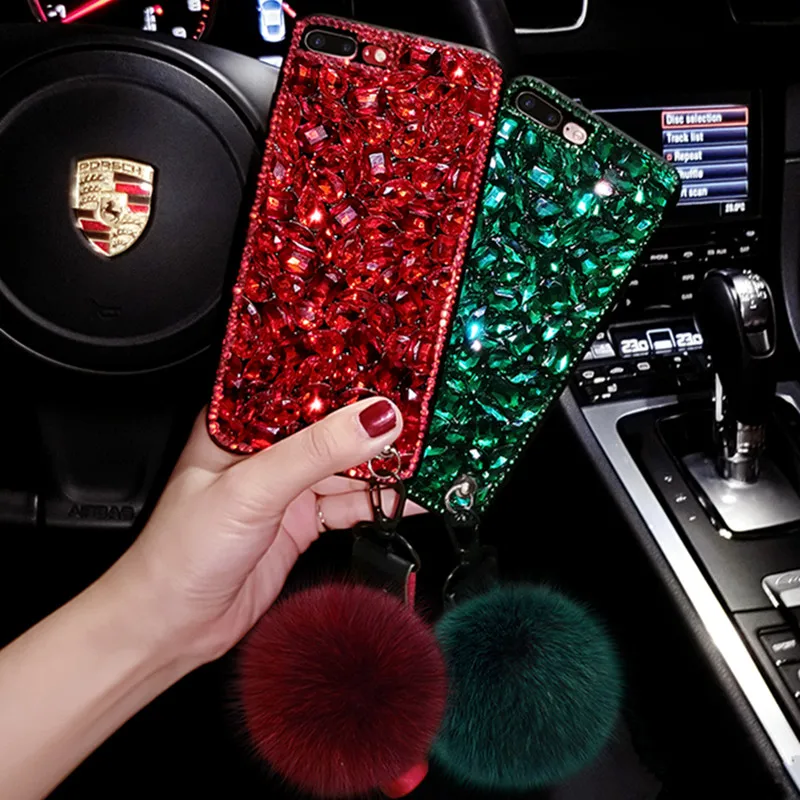 gemstone Rhinestone diamond bling luxury fashion cover for apple iphone 6 6s plus iPhone 7 7P 8 8P X soft mobile phone Case capa |