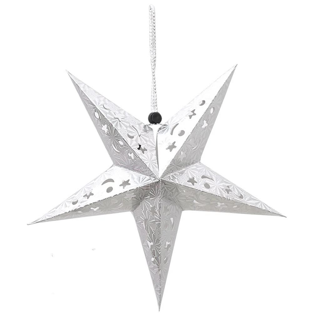 Wonder-Land 3D Hollow Paper Star Bar Ceiling Christmas Colorful Wedding Festival Decor | Дом и сад