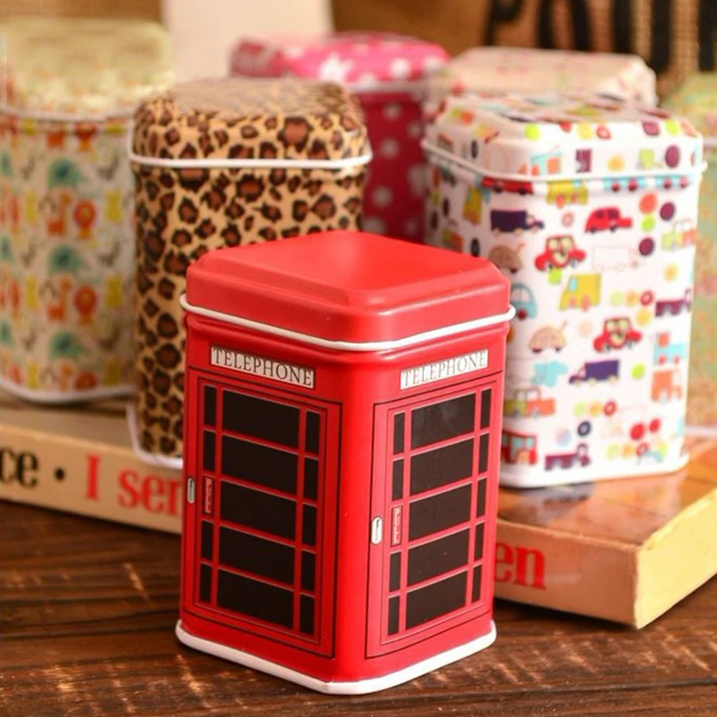 Металлическая коробка для хранения банки конфет ящики подставка под железный