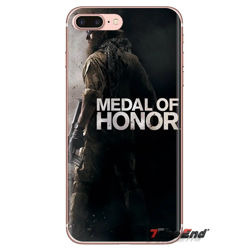 Soft TPU Phone Cover Medal of Honor Logo shooting game For Samsung Galaxy S3 S4 S5 Mini S6 S7 Edge S8 S9 S10 Plus Note 3 4 5 8 9 |