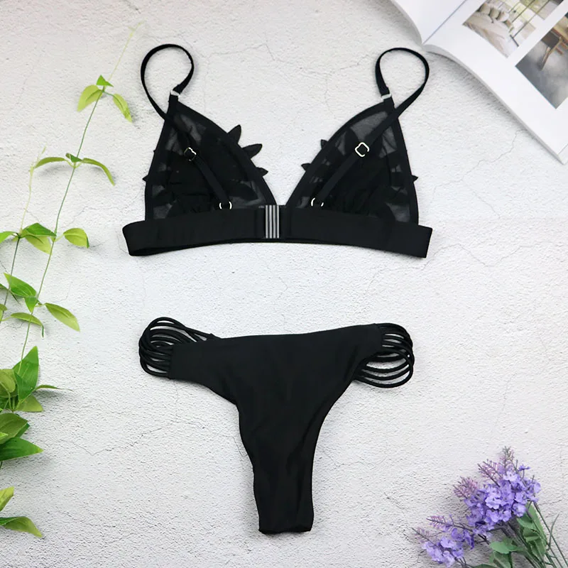 2019 Sexy White Lace Bikini Set Women SwimSuit Female Biquini Bathing Suit String Bikinis Micro Biquine Lady Beach Wear | Женская одежда