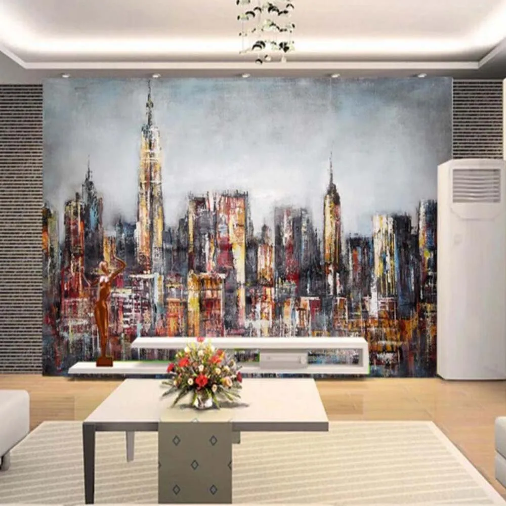 

3D Graffiti City 0003 Views Wallpaper Mural Wall Print Decal Wall Decor Indoor Murals for Kids Child Living Room Paper Rolls