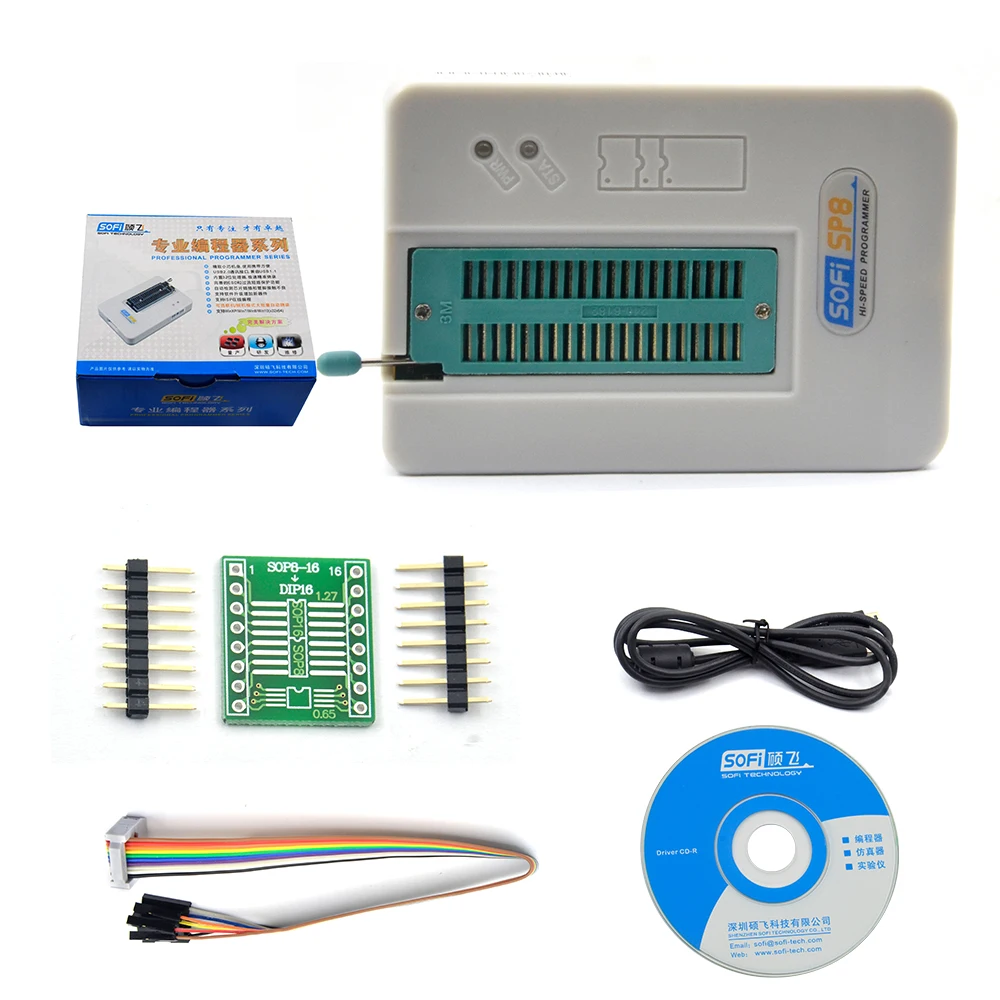 Высокоскоростной USB программатор SOFI и EEPROM BIOS FLASH ISP 40 контактов адаптер 24 25 93 для