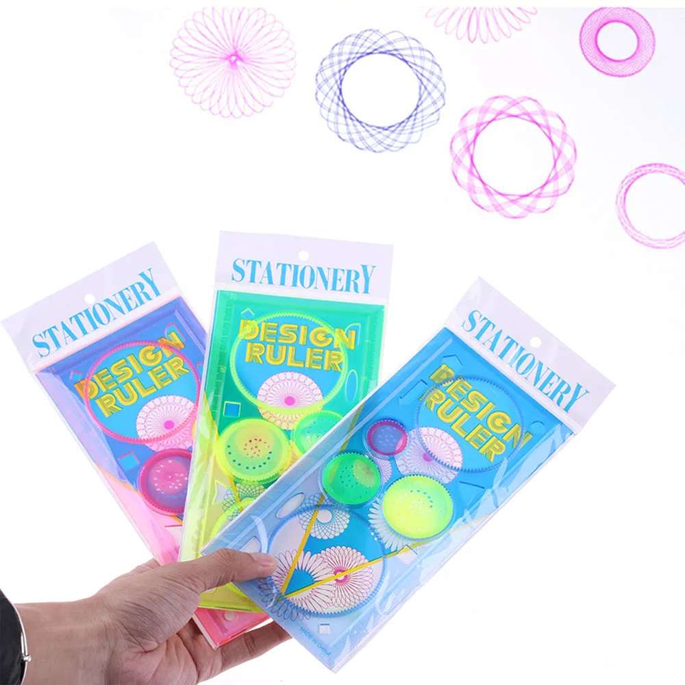 Случайный цвет! Линейка спираль для рисования 1 шт.|spirograph ruler|drafting stencilruler spirograph |