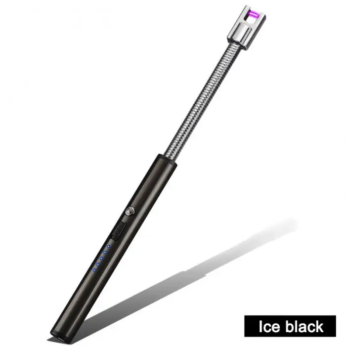 1 шт. электрическая зажигалка с подключением к USB 360 градусов вращения перезаряжаемое Беспламенное ветрозащитное цинковый сплав TN99