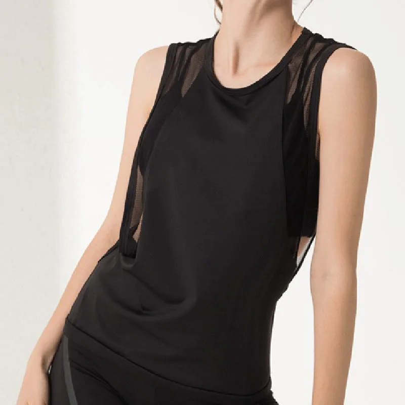 

New Women Solid Color Sleeveless Round Collar Quick Drying Vest for Summer Yoga Running XD88