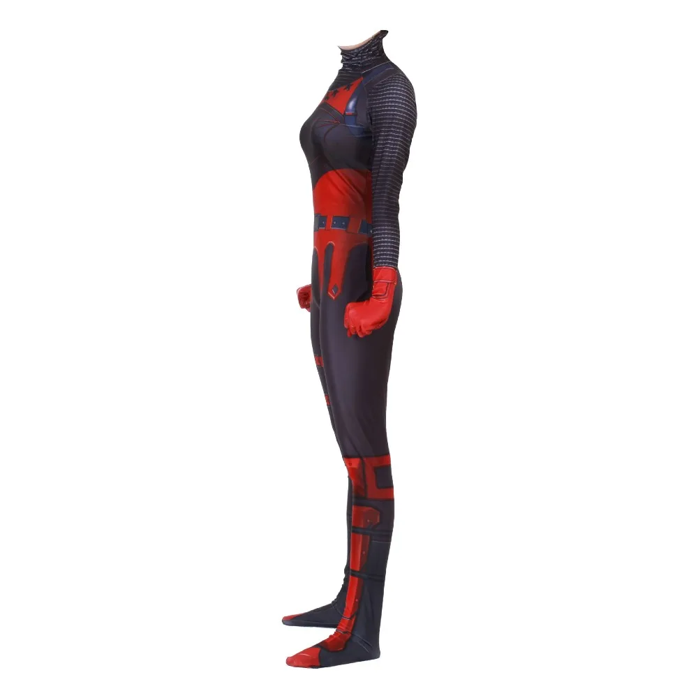 

Free shipping adult children's Halloween game red knight Cosplay Clothes women bodytights costume jumpsuits JQ-1360
