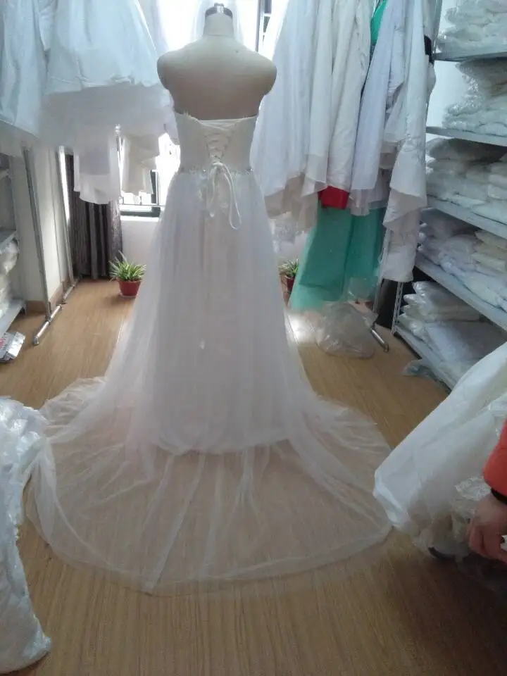 Vestidos De Novia индивидуальный заказ белый/слоновая кость шифон Милая Бисероплетение