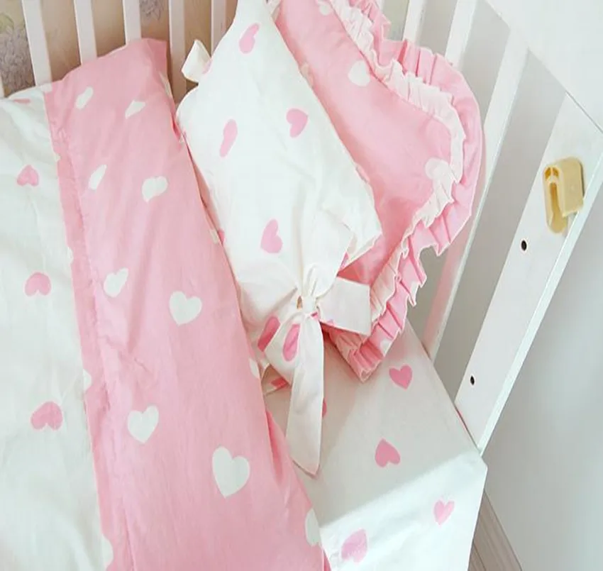 3 шт. Детские комплекты постельного белья розовая кружевная детская кровать