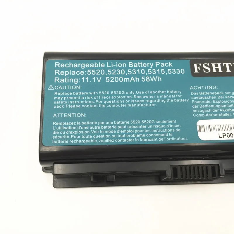 Аккумулятор 4400 мАч AS07B31 AS07B41 AS07B51 AS07B61 AS07B71 AS07B72 AS07B42 для Acer Aspire 5230 5235 5310 5315 5330 5520