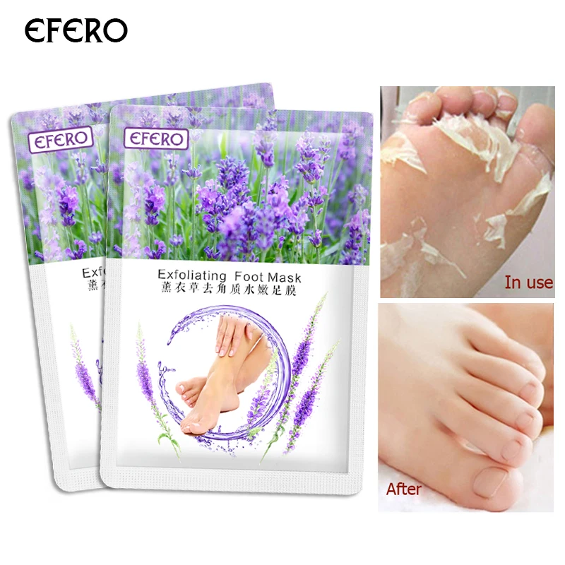 EFERO 1 пара = 2 шт отшелушивающая маска для ног пилинг маски для ног носки для педикюра спа для ног скраб для ног мозолей омертвевшей кожи маска для ног